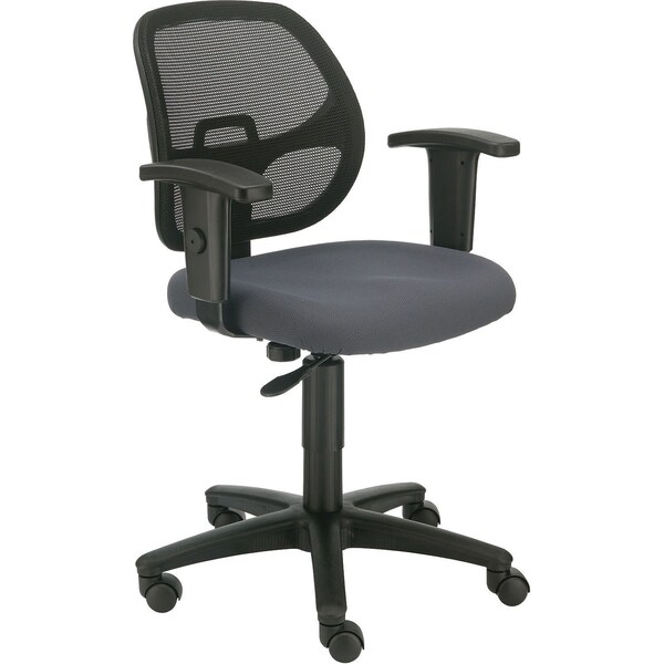 Global Industrial Mesh Back Office Chair with Arms, Fabric, Gray 277436GY - main